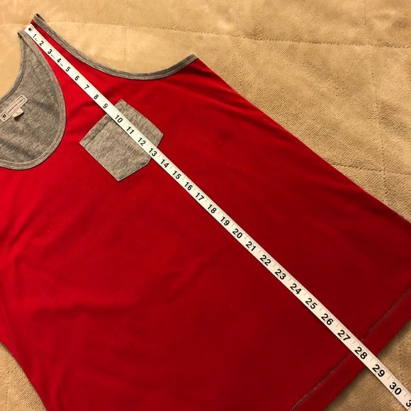CHARLES AND A HALF TANK TOP - LARGE - RED & GRAY - Picture 5 of 7